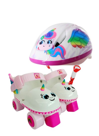 اشتري K3yriders roller Skates Combo with 3D Unicorn Helmet في الامارات