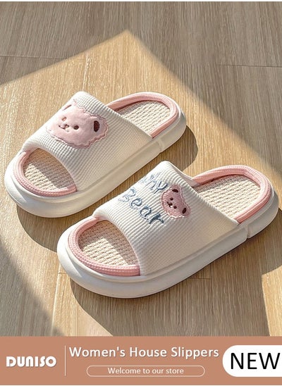 Buy House Slippers for Women Memory Foam House Bedroom Slippers with Thick Sole Non-Slip Soft Slippers Open Toe Women's Bath Slipper House Sandals for Indoor & Outdoor in UAE