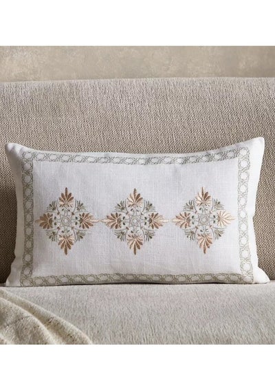 اشتري Petra Open View Embroidered Filled Cushion - 30x50 cm في السعودية