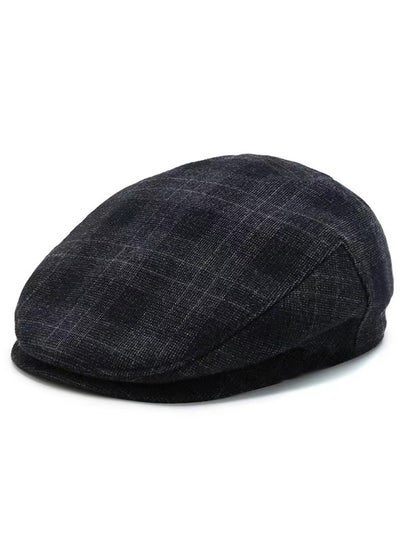 اشتري Men's Classic Winter Warm Flat Cap Adjustable Irish Cabbie Gatsby Hat Newsboy Cap Outdoor Hunting Hat One Size Beret Cap Navy Blue في الامارات