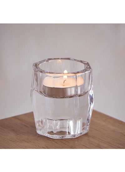 اشتري Ezra 2-Way Glass Candle Holder 5.8 x 6 x 5.8 cm في الامارات