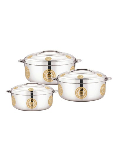 اشتري Simone Stainless Steel Insulated Hotpots 3pcs Set 2.5L, 3.5L, 5.0L في الامارات