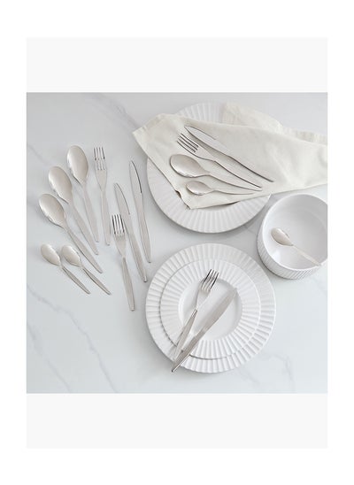 Buy Lito Wave 16-Piece 18/10 Stainless Steel Cutlery Set - in UAE