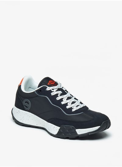 اشتري Men's Textured Sports Shoes with Chunky Sole and Lace-Up Closure في السعودية