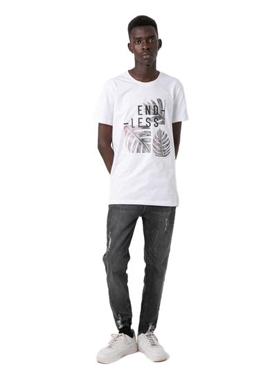 Buy White T-Shirt With Print in Egypt