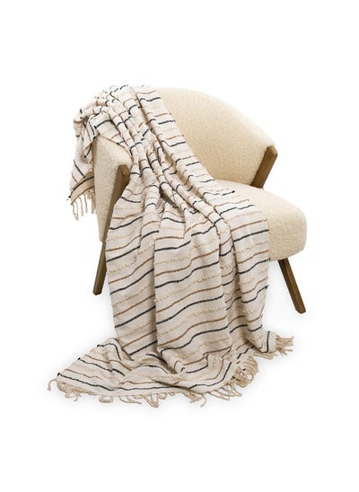 Buy Edgar Throw, Cream - 130X170 Cm in UAE