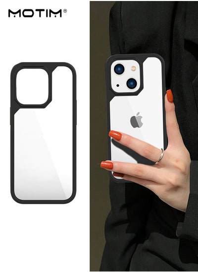 اشتري Clear Case for iPhone 14/14 Plus Military-Grade Drop Protection Anti-Yellowing Slim Phone Case Hard Back TPU Bumper Shockproof Anti-Scratch Cover في الامارات