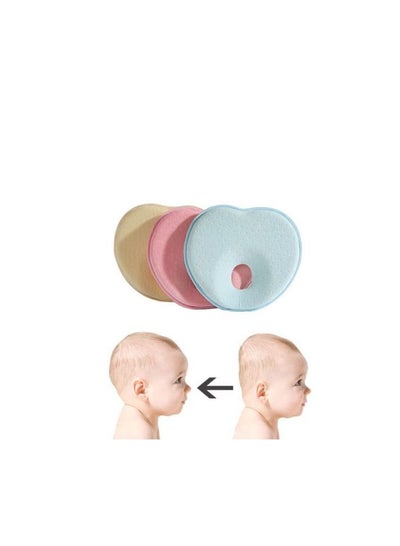 Buy Baby Pillow  Preventing Flat Head Syndrome Plagiocephaly for Your Newborn Baby Made of Memory Foam Head  Shaping Pillow and Neck Support 0-12 Months Blue in Saudi Arabia
