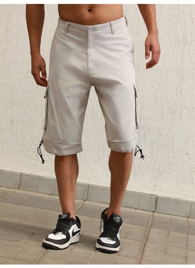 Buy Men Light Grey Shorts - Loose Fit Comfortable Casual Wear in UAE