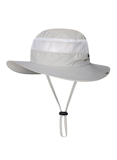 اشتري UV Protection Sun Hat Breathable Quick Dry Fishing Hat for Men Women Gray في السعودية