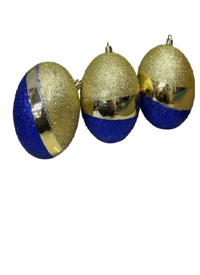 Buy Christmas Balls - Tree Ornaments - Multicolor - 3 Pcs - 10CM in Egypt