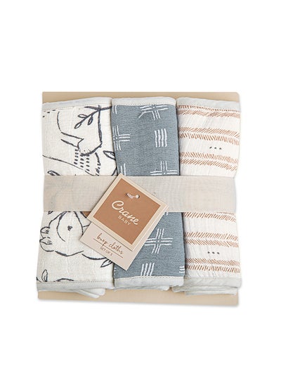 اشتري 3 Pieces Ezra Burp Cloths في الامارات