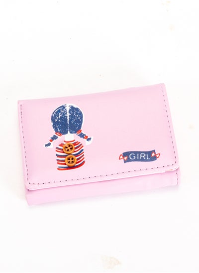 Buy Leather Flip Wallet & Card Holder with 9 Pockets and Zipped Pocket Girl Purple in Egypt