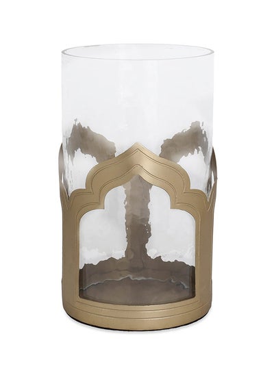 Buy Arch Lantern, Gold & Clear - 12x20 cm in UAE