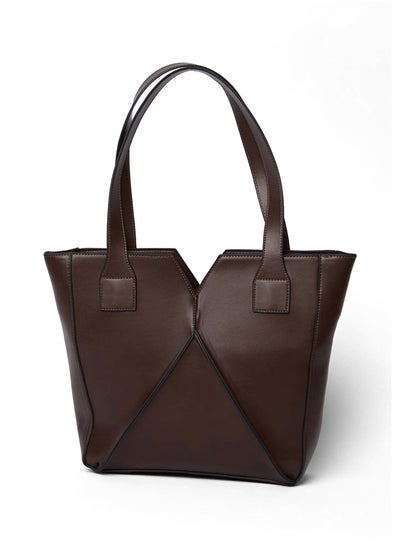 Buy Elegant Faux Leather Bag With Faux Plain Shoulder Strap in Egypt