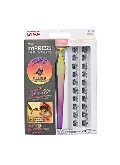 Buy Kiss Impress Press on Falsies Voluminous Eyelashes ILK02C in UAE