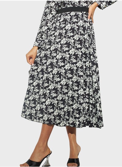 Buy High Waist Printed Skirt in Saudi Arabia