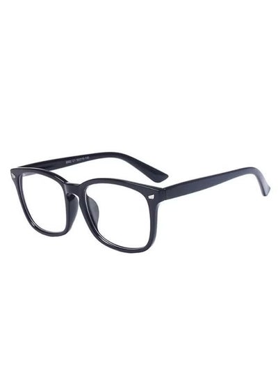 Buy Extra Large Square Reading Glasses, HD Blue Light Blocking Computer Goggles Reader, Anti-Glare Flat Glasses (Color: Black) in Saudi Arabia