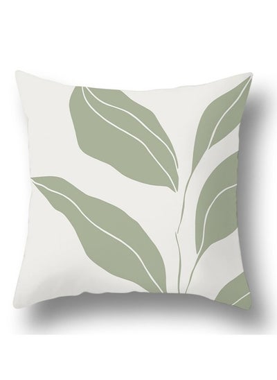 Buy Green abstract geometric print pillowcase pillow cover 45*45cm in UAE