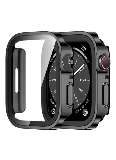 اشتري BSNL 1 Piece Waterproof Smartwatch Screen Protector Cover Case Sensitive Touch Tempered Glass Full Screen Protector for Apple Watch Series 7 8 45mm Black في الامارات