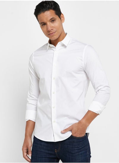 Buy Logo Slim Fit Shirt in UAE