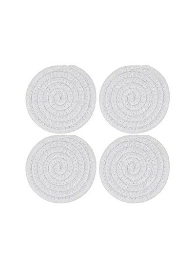 Buy Heat Resistant Place Mats Coasters Thread Weave Trivets for Drinks Coffee Tabletop Protection Set of 4 in Saudi Arabia