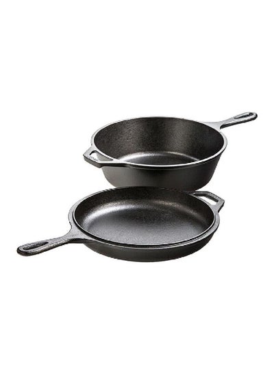 Buy Naturally Seasoned Even Heating Cast Iron Combo Cooker Black 3 Liter LCC3INT in Saudi Arabia