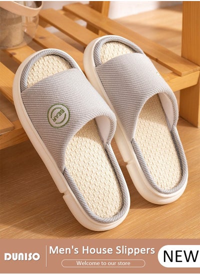 Buy House Slippers Memory Foam Slippers House Bedroom Slippers with Thick Sole Non-Slip Soft Slippers Open Toe Bath Slipper for Men House Sandals for Indoor & Outdoor in UAE