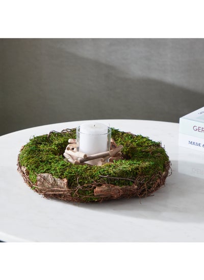 Buy Lumber Natural Decorative Moss Wreath 30 x 6.5 x 30 cm in Saudi Arabia