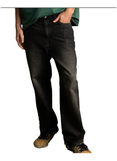 Buy Male Wide-leg Grey Washed Jeans in Egypt