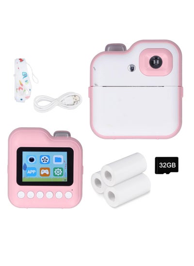 اشتري Digital Camera For Kids 48MP Kids Camera With 32GB SD Card Full HD 1080P Cameras Mini Kids Camera With Instant Print Thermal Printer With 3 Thermal Rolls 2.4Inch Eye Protect Screen Camera في الامارات