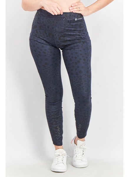 اشتري Women Tight Fit Elasticized Sweat Pants, Blue/Black في الامارات