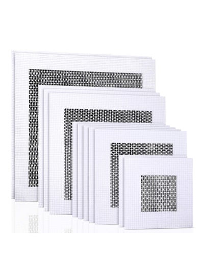 Buy 12 Pieces Aluminum Wall Repair Patch Self-Adhesive Mesh Wall Repair Patch Drywall Repair Tools Screen Patch for Drywall Ceiling Plaster in UAE