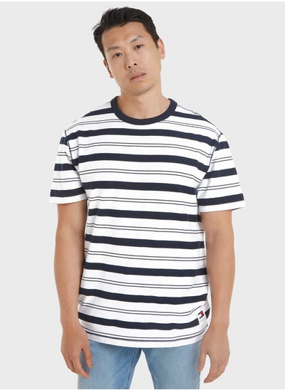 Buy Striped Crew Neck T-Shirt in UAE