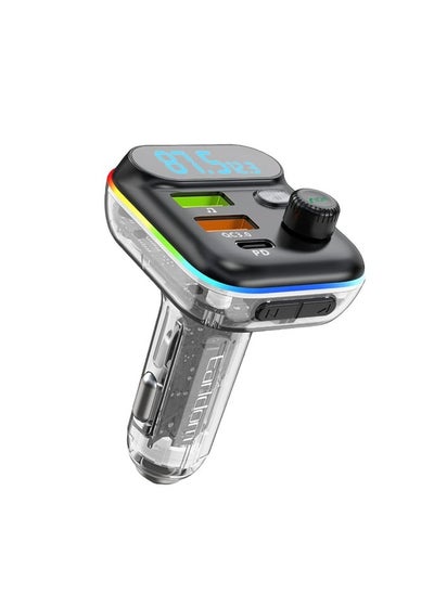 اشتري "EARLDOM M80 Bluetooth USB 3.0 and Type-C PD Fast Charge FM Transmitter Black" في الامارات