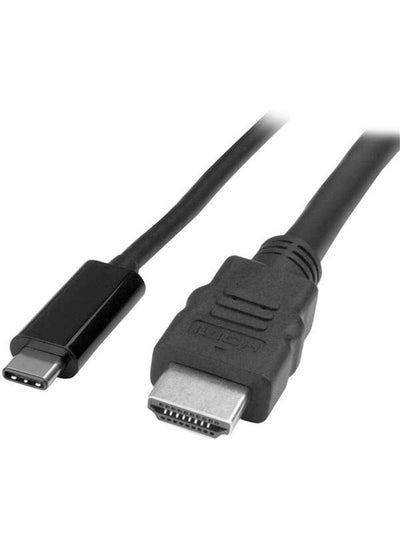 Buy USB-C to HDMI Adapter Cable 2m 4K 30Hz Thunderbolt 3/4 Compatible - Black in UAE