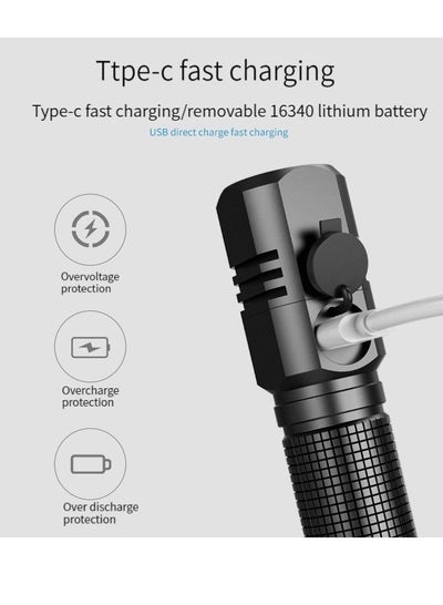 اشتري M MIAOYAN outdoor strong light flashlight led rechargeable flashlight portable flashlight long version في السعودية