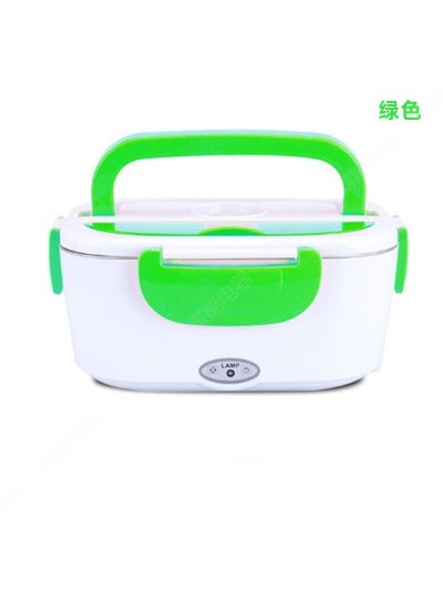 اشتري Stainless Steel Electric Lunch Box Water-free Office Office Office Staff Heat Preservation Heating Car Electric Lunch Box with Plug-in Electric Lunch Box Green في الامارات