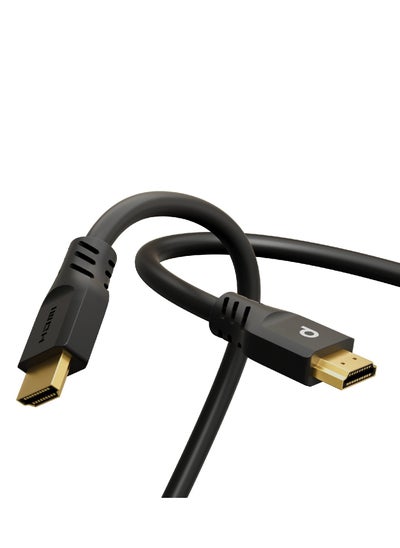 Buy 4K/60Hz HDMI Cable Ultra HD 3m/9.8ft Up To 2 Video & 4 Audio Streams, Supports High Speed 4K Streaming, 24K Gold Plated Connector, Eco-Friendly PVC Compatible with MacBook Pro 2021 and more - Black in UAE