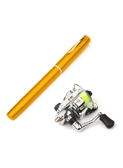 Buy Pocket Collapsible Fishing Rod Reel Combo Mini Pen Pole Kit 1 m 27 x 5 13cm in UAE