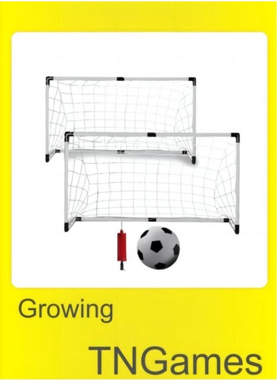 اشتري 4-Piece Portable Mini Soccer Sports Football Goals Net For Indoor Outdoor Garden Set 92x61x48cm في الامارات