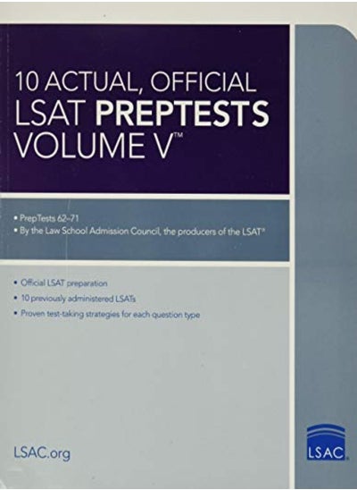 اشتري 10 Actual Official Lsat Preptests Volume V Preptests 6271 في الامارات