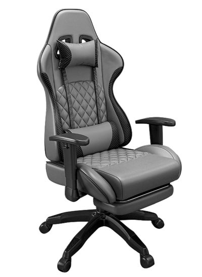 Buy Gaming Chair Office Chair With Footrest Racing Ergonomic Chair Leather Reclining Video Game Chair Adjustable Armrest High Back Gamer Chair With Headrest And Lumbar Support 62X50X115 Cm in UAE