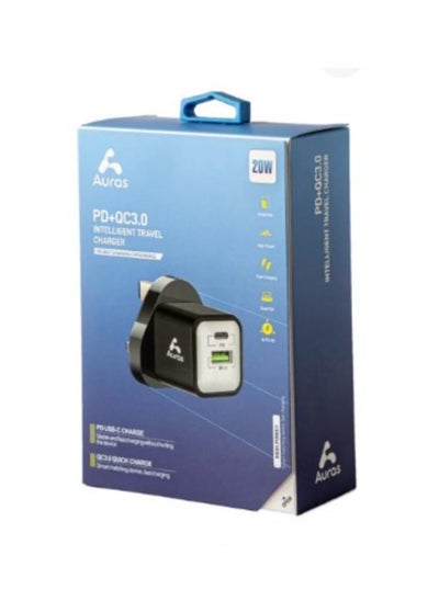 Buy 20W Fast PD USB Wall Charger Black in Saudi Arabia