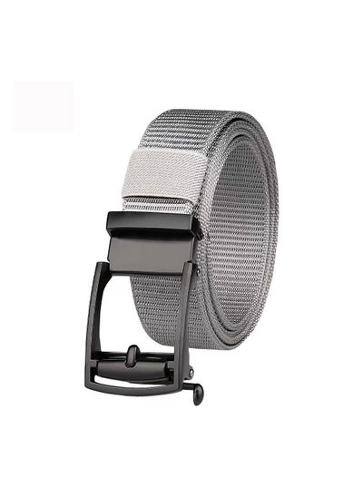 Buy Men's Automatic Buckle Belt Casual Canvas Belt Thick Nylon Tactical Belt in Saudi Arabia