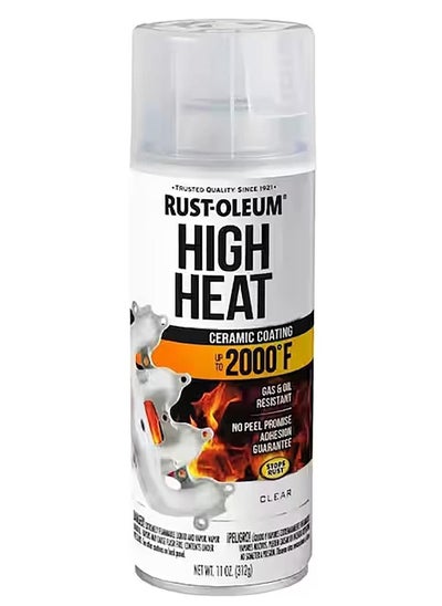 Buy Rust-Oleum Spray Paint Automotive High Heat Flat Clear 11oz in UAE