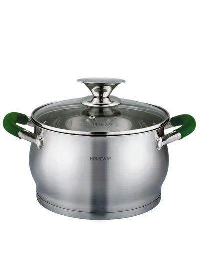 Buy Homeway Stainless Steel Casserole with Lid - 26cm Durable Cookware for Efficient Cooking in UAE