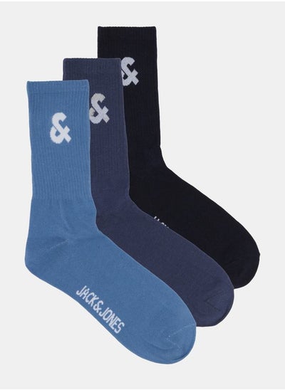 Buy Pack of 3 - Logo Detail Tennis Socks in Saudi Arabia