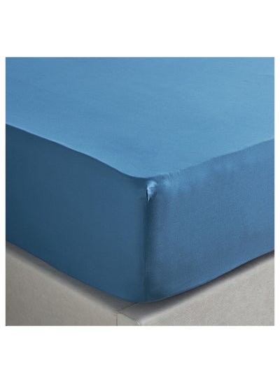 Buy Essence Cotton Percale 144 Thread Count Super King Fitted Sheet - 200x205 cm in Saudi Arabia