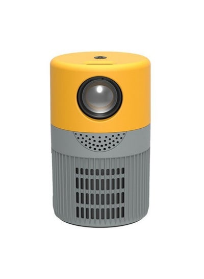 Buy YT400 Portable Mini LED Projector with Remote Control 3000 Lumen yellow/grey in Saudi Arabia